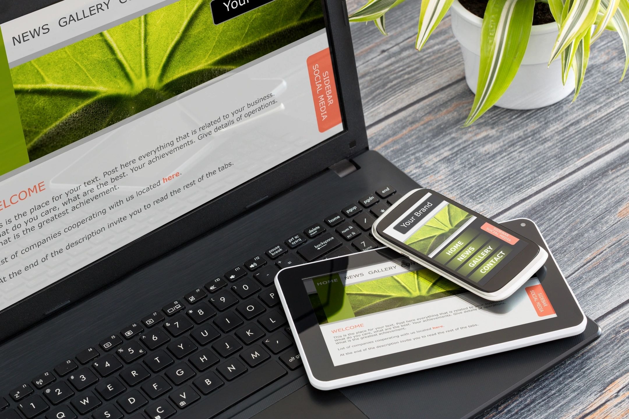 Responsive web and app support across multiple devices